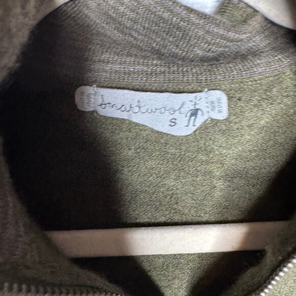 Smartwool 100% Merino Wool Quarter Zip Pullover Sweater Green S - Picture 2 of 7